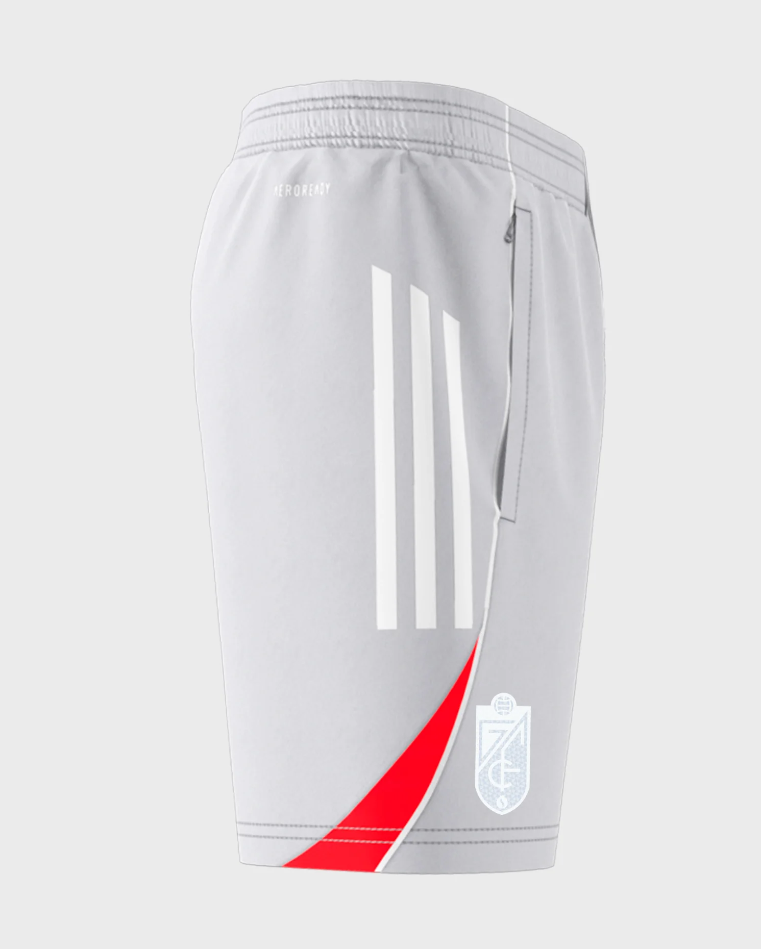 Pantalón Corto Entreno Gris Niño adidas 25-26 - Image 3